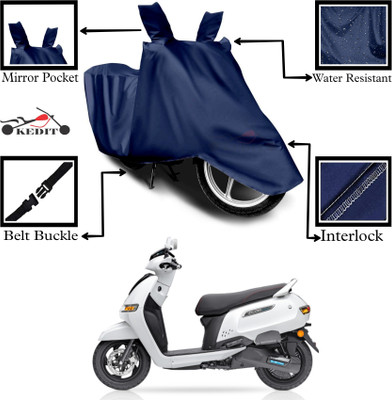 KEDIT Two Wheeler Cover for Universal For Bike(iQube Electric, Blue)