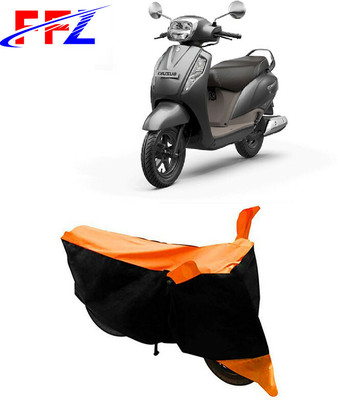 FFZ Waterproof Two Wheeler Cover for Suzuki(Access, Black, Orange)