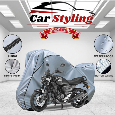 Car Styling Waterproof Two Wheeler Cover for Yamaha(FZ-X, Silver, Black)