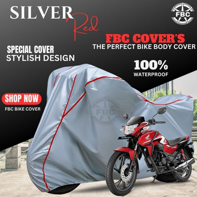 FBC Waterproof Two Wheeler Cover for Honda(SP 125, Silver, Red)