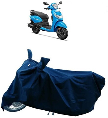 Tritika Waterproof Two Wheeler Cover for Hero(Pleasure Plus, Blue)