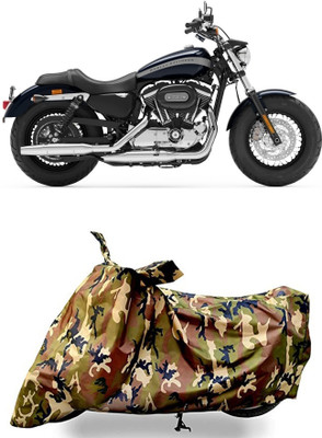 VESMEI Waterproof Two Wheeler Cover for Harley Davidson(1200 Custom, Multicolor)