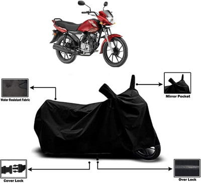 Amexride Two Wheeler Cover for Yamaha(Saluto RX BS6, Black)