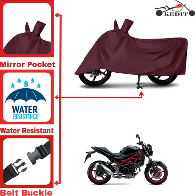 KEDIT Two Wheeler Cover for Suzuki(SV650 BS6, Maroon)