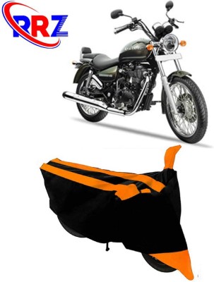 RRZ Waterproof Two Wheeler Cover for Royal Enfield(Thunderbird, Black, Orange)