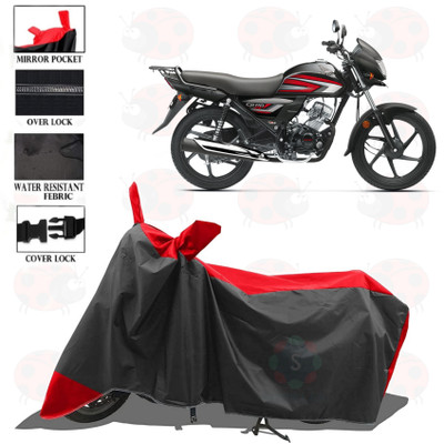 sowelar Waterproof Two Wheeler Cover for Honda(CD 110 Dream, Red, Black)