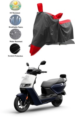 MMSSTAR Waterproof Two Wheeler Cover for Ather(Electric Scooter, Black, Red)