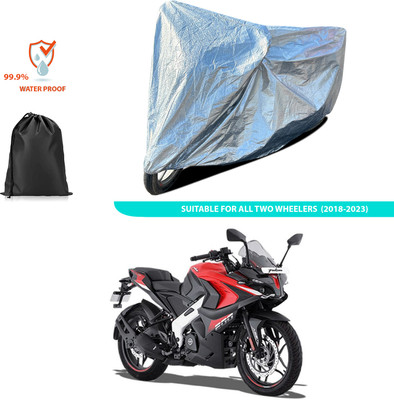 CODOKI Waterproof Two Wheeler Cover for Bajaj(Pulsar RS200 BS6, Silver)