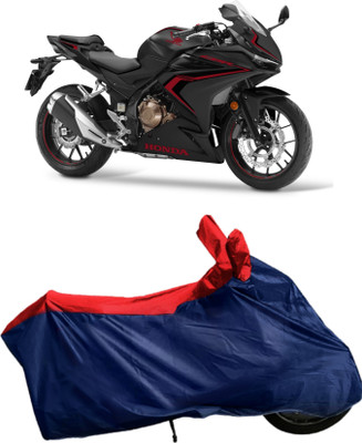 Autofly Waterproof Two Wheeler Cover for Honda(CBR500R, Blue, Red)