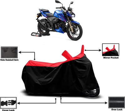 Amexride Two Wheeler Cover for TVS(Apache RTR 200, Red)