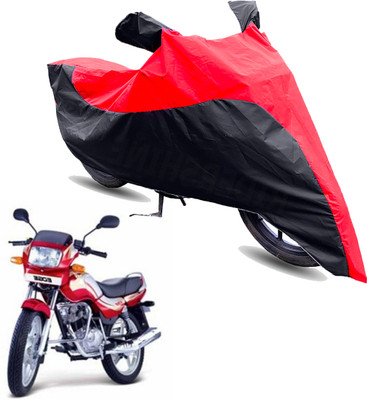 FurniGully Two Wheeler Cover for TVS(Victor Edge, Red, Black)
