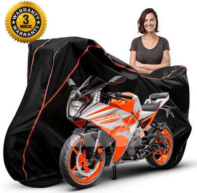 CoverX Waterproof Two Wheeler Cover for KTM(Duke 200, Black, Red)