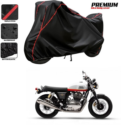 SThanaveX Two Wheeler Cover for Royal Enfield(Interceptor 650, Black)