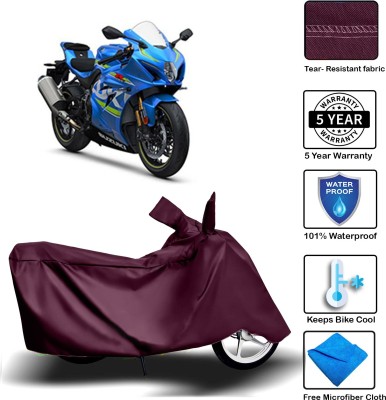 MISSION COLLECTION Waterproof Two Wheeler Cover for Suzuki(GSX, Maroon)