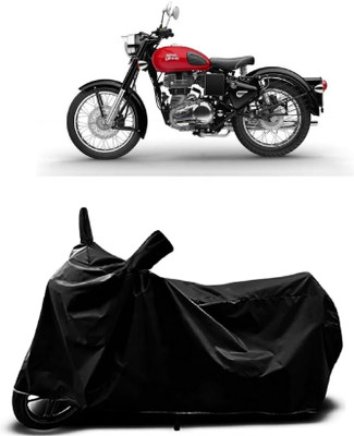 VESMEI Two Wheeler Cover for Royal Enfield(Bullet 350 New BS6, Black)
