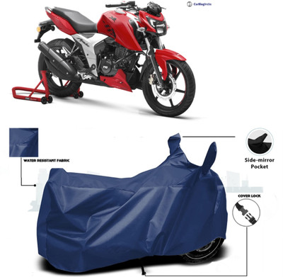 WMIZEXA Waterproof Two Wheeler Cover for TVS(Apache RTR 160 4V, Blue)