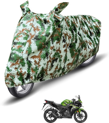 Auto Hub Waterproof Two Wheeler Cover for Honda(CBR 150R, Green)