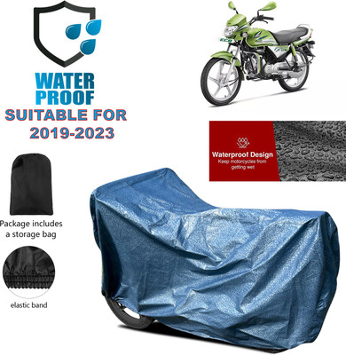 PAGORA Waterproof Two Wheeler Cover for Hero(HF Deluxe Eco, Blue)