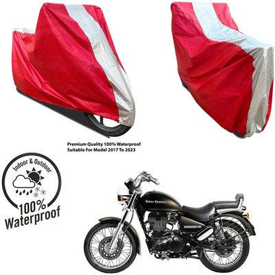 AUTOCAD Waterproof Two Wheeler Cover for Yamaha(FZ S V3.0 FI, Silver, Red)