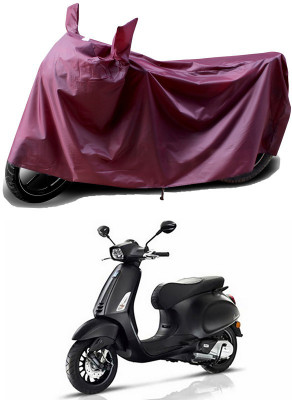 THE REAL ARV Waterproof Two Wheeler Cover for Vespa(Notte BS6, Maroon)