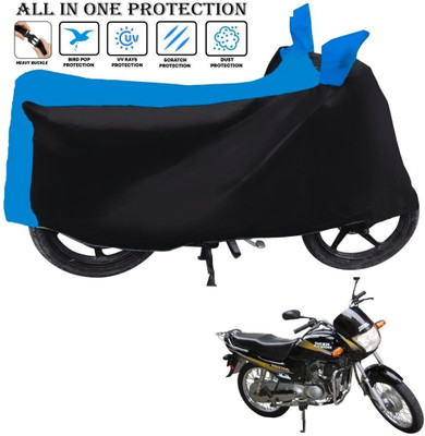 OliverX Waterproof Two Wheeler Cover for Hero(Passion, Black, Blue)