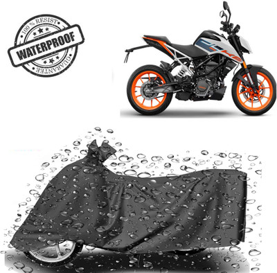 ROYAL AUTO MART Waterproof Two Wheeler Cover for KTM(125 Duke, Grey)