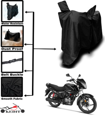KEDIT Two Wheeler Cover for Universal For Bike(Glamour i3s BS6, Black)