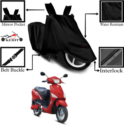 KEDIT Two Wheeler Cover for Hero(Electric Optima, Black)