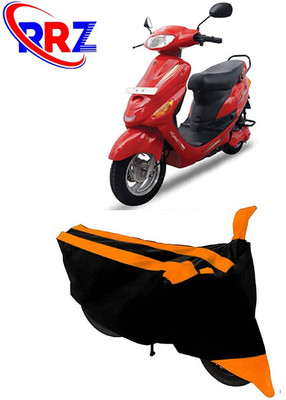 RRZ Waterproof Two Wheeler Cover for Hero Electric(E Sprint, Black, Orange)