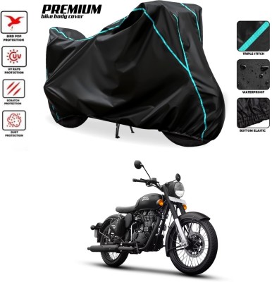 SThanaveX Two Wheeler Cover for Royal Enfield(Classic Stealth Black, Black)