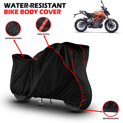 GKG Waterproof Two Wheeler Cover for KTM(125 Duke, Black, Red)