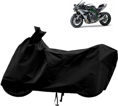 Horseyaart Waterproof Two Wheeler Cover for Kawasaki(Ninja H2R, Black)