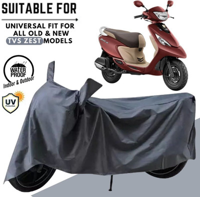 MADAFIYA Waterproof Two Wheeler Cover for TVS(Scooty Zest, Grey)