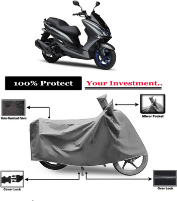 Amexride Two Wheeler Cover for Yamaha(Majesty S 155 maxi BS6, Grey)