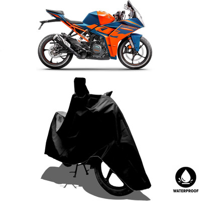 Amexride Waterproof Two Wheeler Cover for KTM(RC 390 BS6, Black)