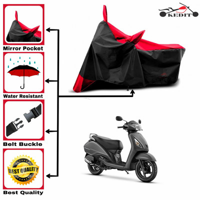 AASHTIK MART Two Wheeler Cover for TVS(Jupiter, Red, Black)