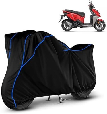 DeepShakshi AUTOMOTIVE Waterproof Two Wheeler Cover for Hero(Scooty, Black, Blue)