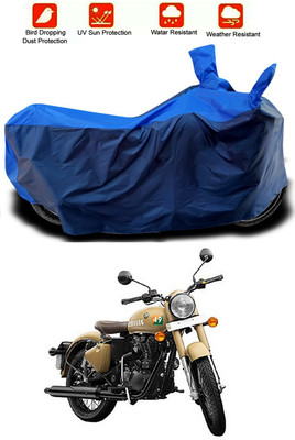 Mdstar Waterproof Two Wheeler Cover for Royal Enfield(350, Blue)