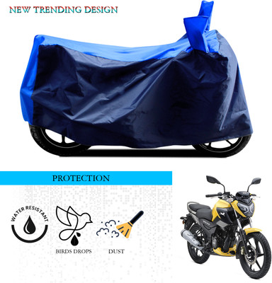 SnehaSales Waterproof Two Wheeler Cover for TVS(Raider, Black, Blue)