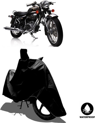 Amexride Waterproof Two Wheeler Cover for Royal Enfield(Electra Delux, Black)