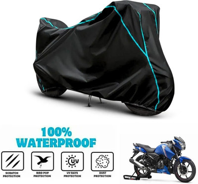 ANTHUB Waterproof Two Wheeler Cover for TVS(Apache RTR 180, Black)
