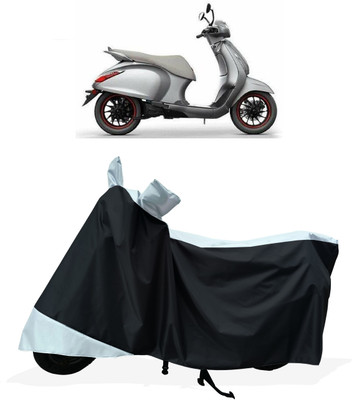 Tricway Two Wheeler Cover for Bajaj(Urbanite Chetak BS6, White)