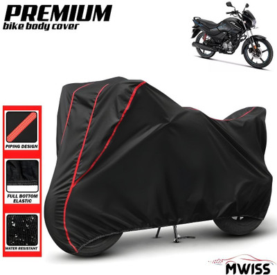 Mwiss Waterproof Two Wheeler Cover for Hero(Passion Xpro, Black, Red)