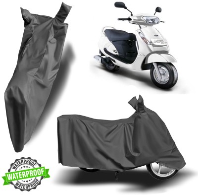 ROYAL AUTO MART Waterproof Two Wheeler Cover for Mahindra(Duro DZ, Grey)