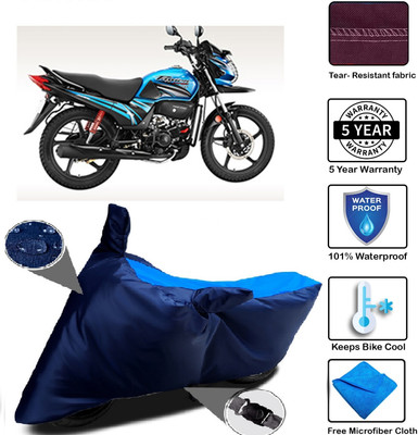MISSION COLLECTION Waterproof Two Wheeler Cover for Hero(Passion Pro, Blue)