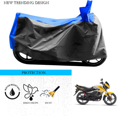 ANTHUB Waterproof Two Wheeler Cover for Hero(MotoCorp Passion Pro, Grey, Blue)