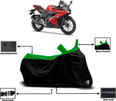 Amexride Two Wheeler Cover for Yamaha(YZF-R15 V3 New BS6, Green)