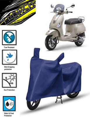 FRONCH Waterproof Two Wheeler Cover for Piaggio(Vespa, Blue)