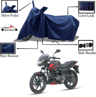 KEDIT Two Wheeler Cover for Bajaj(Pulsar 180 BS6, Blue)