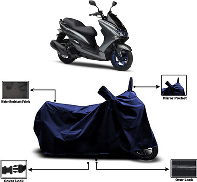 Amexride Two Wheeler Cover for Yamaha(Majesty S 155 maxi BS6, Blue)